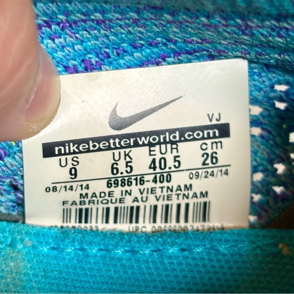 Nike Flyknit Zoom Agility Training Sneakers-Blue Volt-Women Size 9